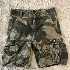 Boys Camo Wrangler Cargo Shorts - 7